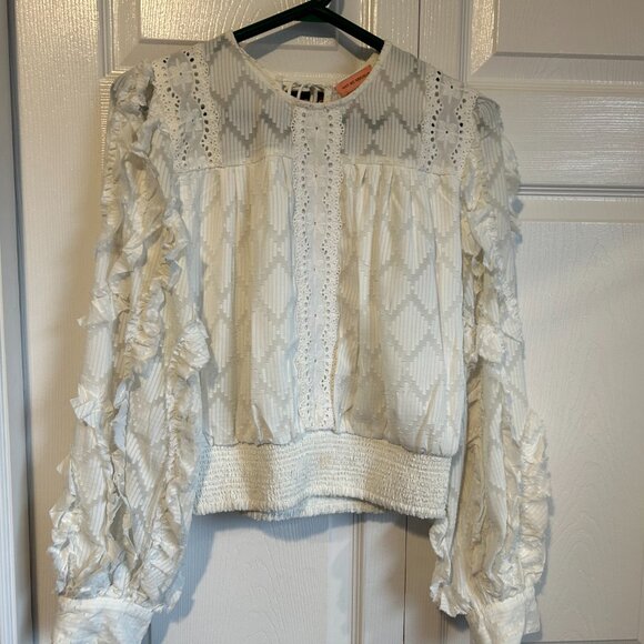 Anthropologie - Not So Serious - Donna Lace Blouse - White - Picture 7 of 13